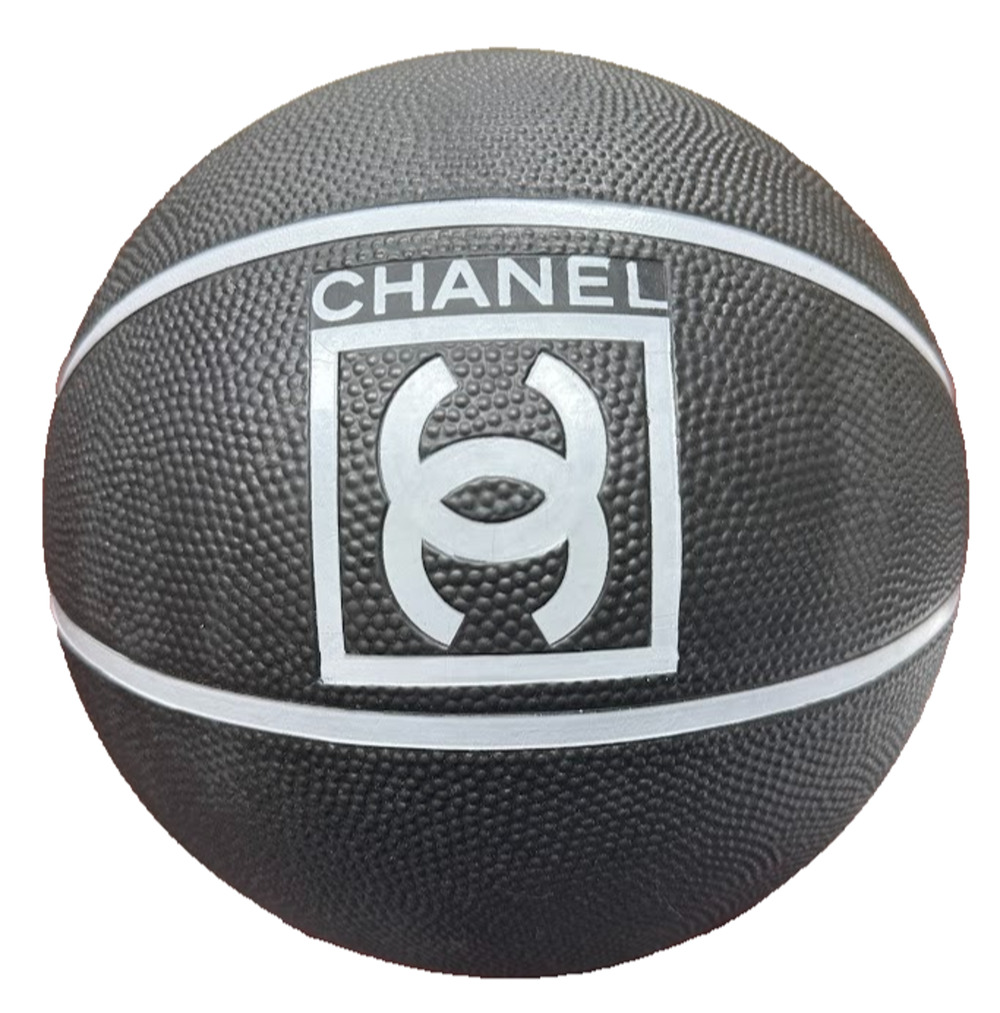 Chanel Sport 2004-Era Black Gray Rubber Basketball Vintage Authentic w/ COA